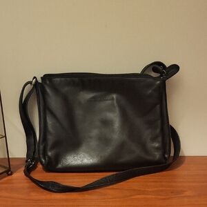 Black Leather Crossbody Bag